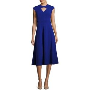 L.K. Bennett. Cyra Core A-Line Dress. Klein Blue. Size 10.